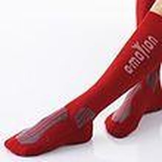 Omotion Kompressionstrümpfe Knee Stockings PRO 39-42 XL Rot