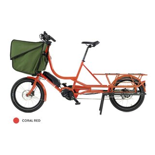 Bicicapace Lastenfahrrad Cargobike Justlong EP8 Nexus 5 coral red